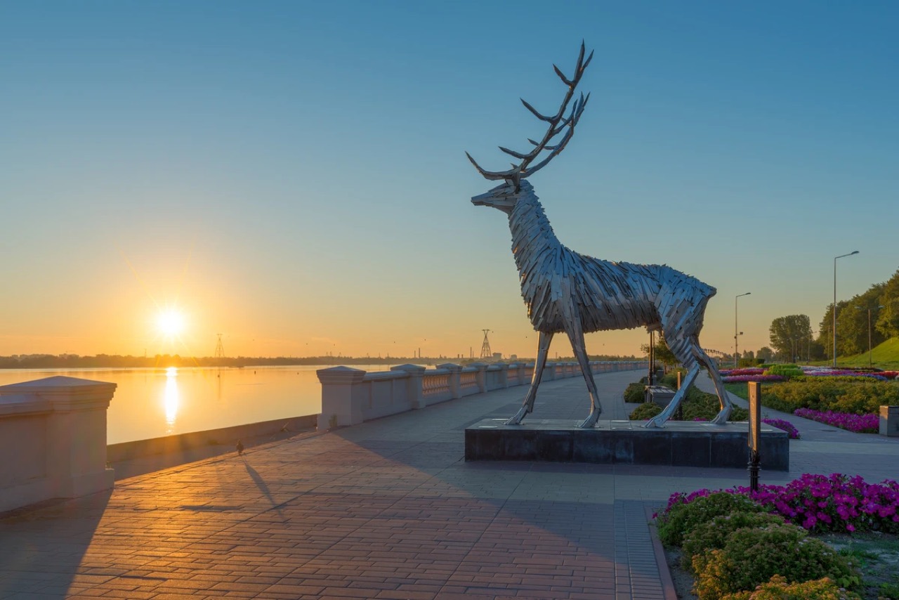 Огни ночного Нижнего Новгорода — Нижний Новгород